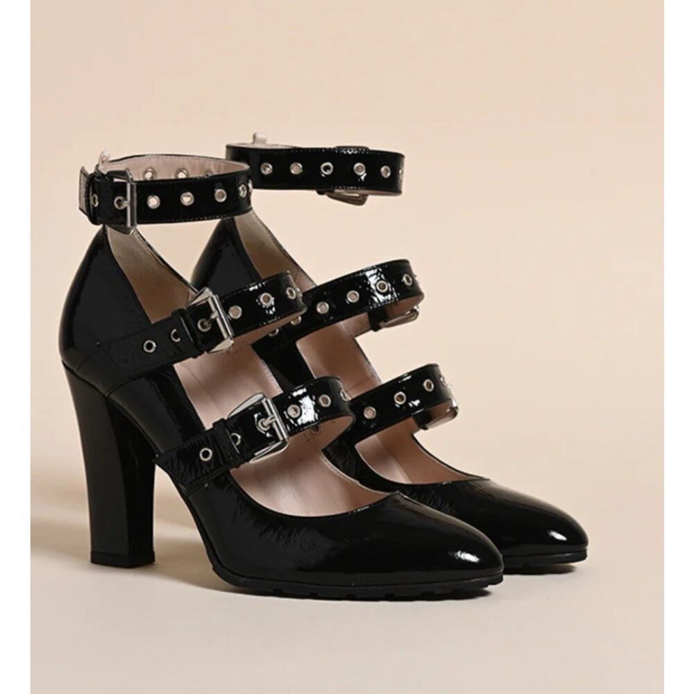 Sarah Jessica Parker SJP shoes Camden Black Strappy 35.5